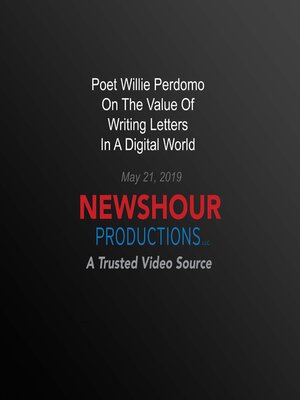 cover image of Poet Willie Perdomo On the Value of Writing Letters In a Digital World
